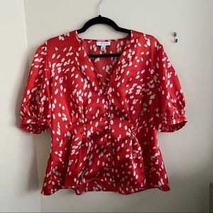 Red spotted Topshop Blouse